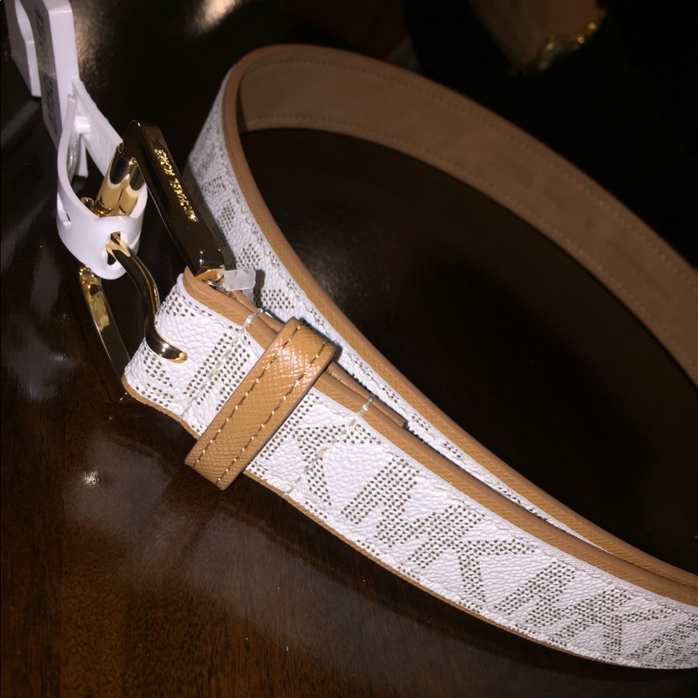 White Michael Kors Women's Belt Size M